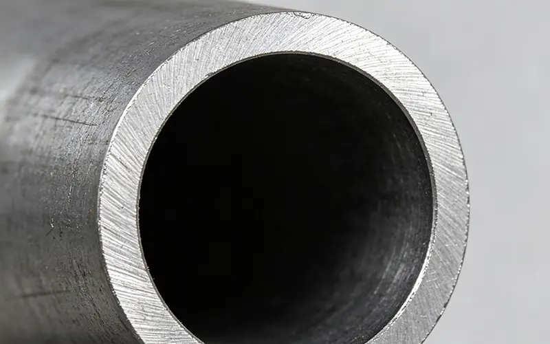 Schedule 40 steel pipe end view