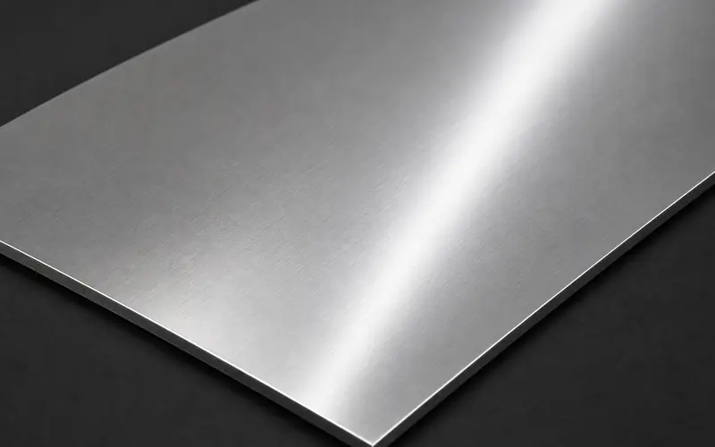 Stainless steel sheet showing its characteristic surface