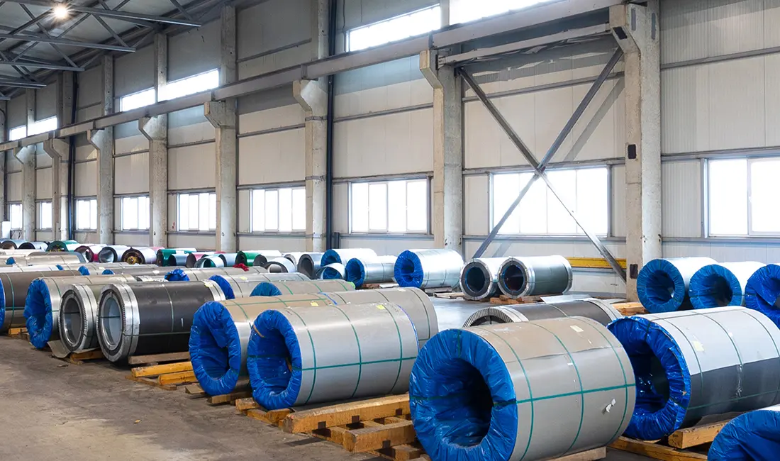 Steel coils protected against rust during shipping and storage